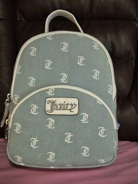 Juicy Couture Denim Monogram Mini Backpack